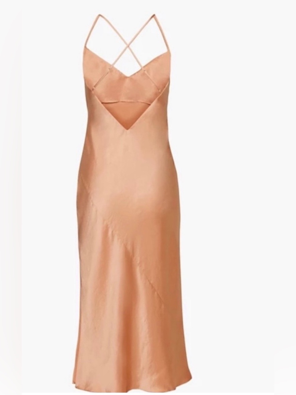 Wilfred Satin Slip Slit Midi Dress - Picture 2 of 13